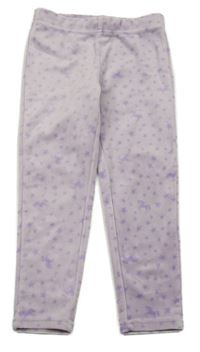 Lila vzorované zamatové legíny Kiki&Koko