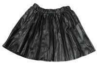 Čierna koženková skladaná sukňa Zara