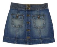 Modrá rifľová sukňa s vreckami M&S