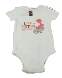 Nové - bílé body s dinosaury a ostny 