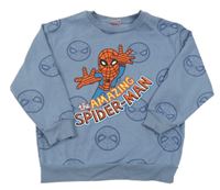 Modrá vzorovaná mikina se Spidermanem Matalan