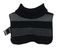 Černo-šedý pruhovaný pletený nákrčník H&M