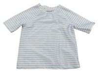 Světlemodro-bílé pruhované UV tričko H&M
