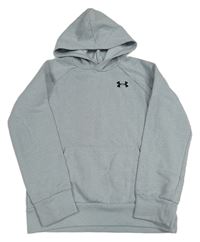 Světlešedá mikina s logem a kapucí Under Armour