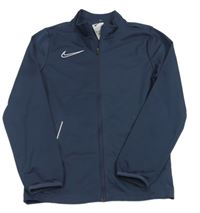 Šedomodrá propínací sportovní mikina s logem Nike