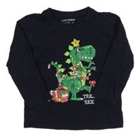 Tmavomodré triko s dinem Blue seven