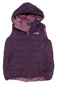 Fialová šušťáková zateplená funkčná vesta s kapucňou Peter Storm