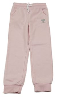 Světlerůžové tepláky se srdíčkem Dopodopo