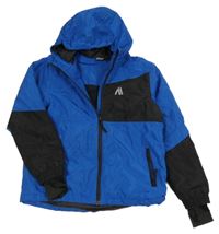 Tmavomodro-černá šusťáková funkční bunda s kapucí Crivit