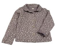 Starofialovo-biela kvetovaná prepínaci zateplená mikina Tchibo