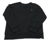 Čierna melírovaná mikina Next