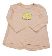 Svetloružové tričko s citony Topomini