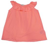 Neónově ružový top s volánikom H&M