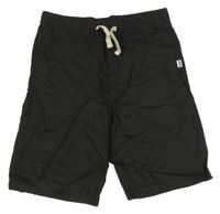 Tmavošedé plátěné kraťasy H&M