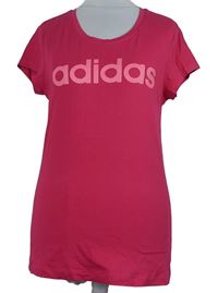 Dámské tmavorůžové tričko s logem Adidas 