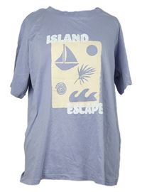 Dámske svetlomodré tričko s potlačou Primark