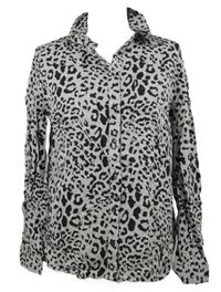 Dámská šedo-černá vzorovaná halenka TU 