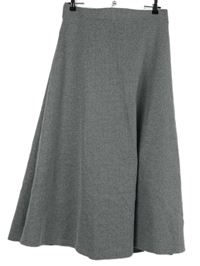 Dámská šedá flaušová midi sukně Shein 