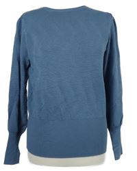 Dámský modrý vzorovaný svetr 