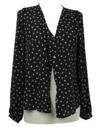 Dámská černá kytičkovaná halenka Only 