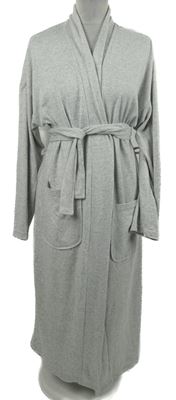 Dámský šedý pletený župan s páskem F&F