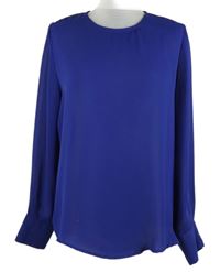 Dámská kobaltově modrá šifonová halenka Oodji 