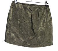 Dámska zlatá trblietavá sukňa