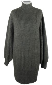 Dámské tmavošedé svetrové šaty se stojáčkem Pepe Jeans 