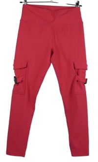 Dámské fuchsiové tregíny s kapsami 