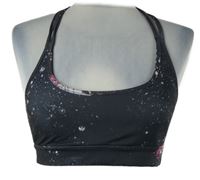 Dámský šedý melírovaný sportovní crop top 