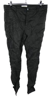 Dámské černé potažené skinny kalhoty Dorothy Perkins 