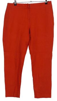 Dámske červené ľanové nohavice M&S
