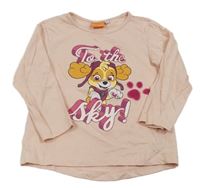 Světlerůžové triko s PAW PATROL nickelodeon