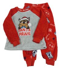 Šedo-červené chlupaté pyžamo s Chasem Primark