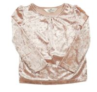 Světlerůžové sametové triko H&M