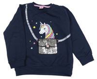 Tmavomodrá mikina s jednorožcom a kabelkou Kiki&Koko