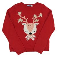 Červený sveter so sobom Pepperts