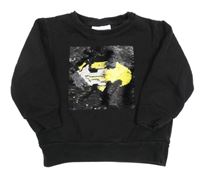 Čierna mikina s překlápěcími flitre Next