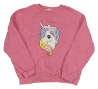 Ružová mikina s jednorožcom H&M