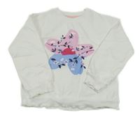 Biela mikina s kvietkom