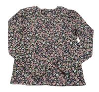 Čierne kvetinové tričko Dunnes