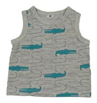 Sivé tielko s krokodílmi 