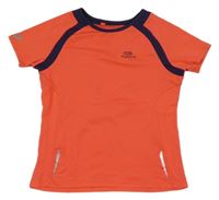 Ružovo-tmavomodré športové tričko s logom Kalenji