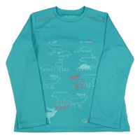 Tyrkysové športové tričko s obrázkom Vaude