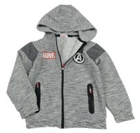 Šedá melírovaná mikina Avengers s kapucí Marvel