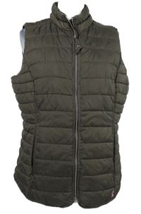 Dámská hnědá šusťáková prošívaná zateplená vesta Joules