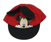 Červeno-čierna šiltovka s Mickeym zn. Disney