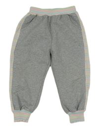 Sivo-pruhované tepláky