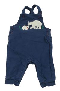 Tmavomodré laclové tepláky s medvídky John Lewis