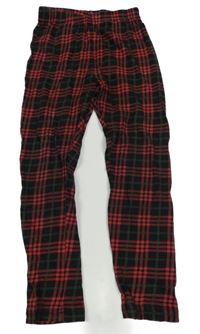 Čierno-červeno-zelené kockované legíny Lupilu